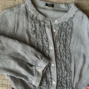 J Crew women’s linen/cotton dress size 6, small, blue white stripe